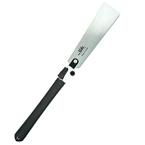 SUIZAN Japanese Folding Ryoba Pull Saw 9.5 Inch Double Edge Hand S...