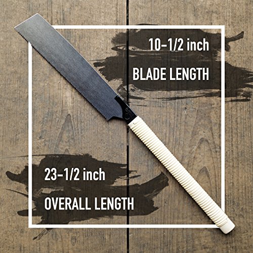SUIZAN Japanese Hand Saw 10.5 Inch Kataba Single Edge Pull Saw for...
