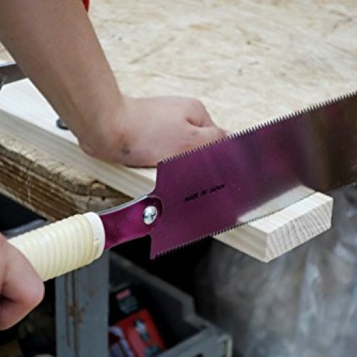 SUIZAN Japanese Pull Saw Hand Saw 9.5 Inch Ryoba Double Edge for W...