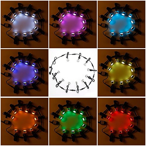 LED Deck Lights Kit, 10pcs Φ1.22 WiFi Wireless Smart Phone Contro...