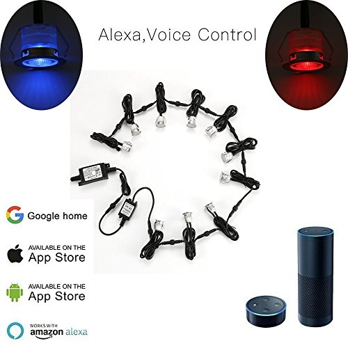 LED Deck Lights Kit, 30pcs Φ1.22 WiFi Wireless Smart Phone Contro...