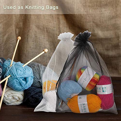 SumDirect 100Pcs12x16 Inches Extra Large Mixed Color Organza Gift ...