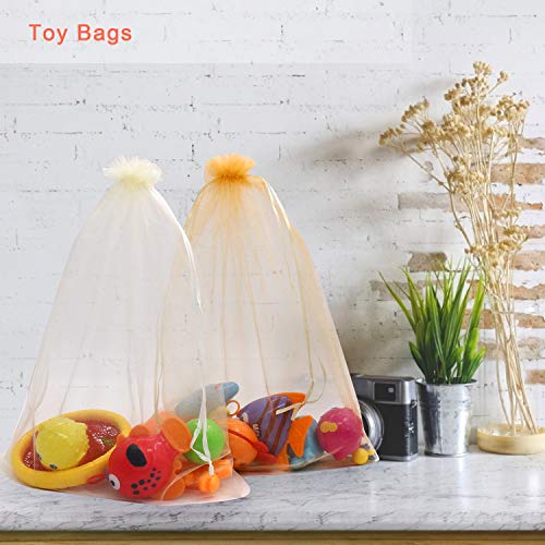 SumDirect 100Pcs12x16 Inches Extra Large Mixed Color Organza Gift ...