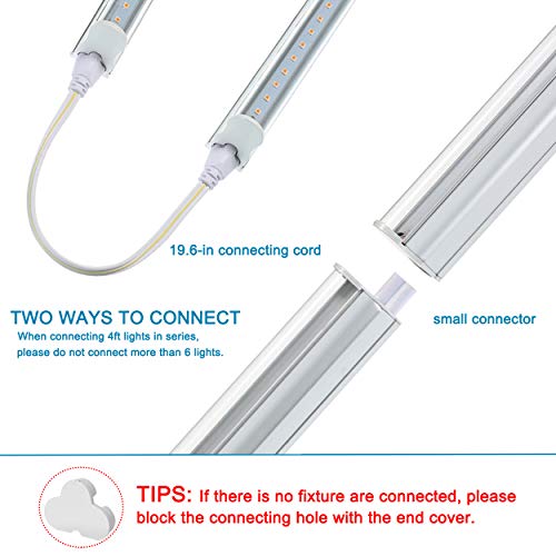 Sumerflos T5 LED Grow Light Strips, 4FT 160W 8 x 20W, 960W Equiva...