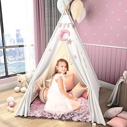 Sumerice Teepee Tent for Kids Toy with Carry Case, 100% Natural Co...