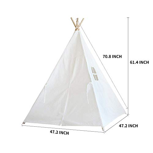 Sumerice Teepee Tent for Kids Toy with Carry Case, 100% Natural Co...