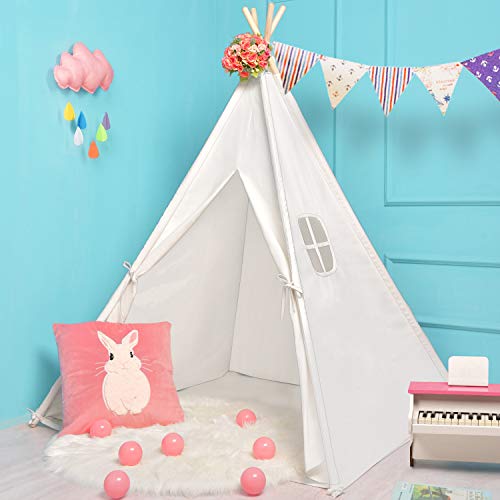 Sumerice Teepee Tent for Kids Toy with Carry Case, 100% Natural Co...