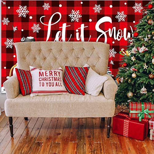 Christmas Snowman Backdrop Let It Snow Decoration Backdrop Buffalo...