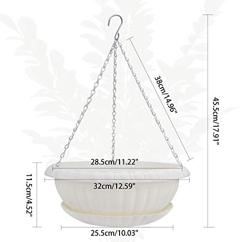 3pcs 12.59 Large Hanging Planters Hanging Flower Pots Plastic Pla...