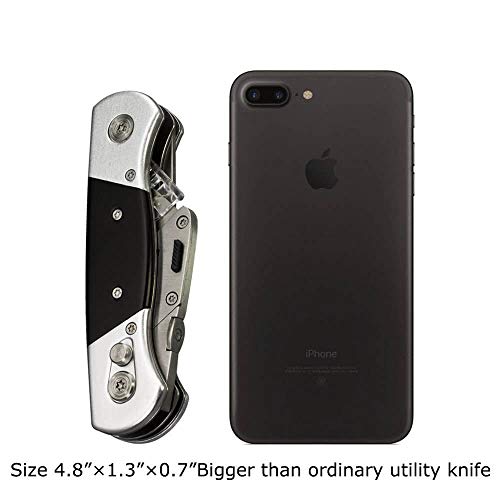 Summit Gear Heavy Duty Folding Utility Knife Dual Blades/Box Cutte...