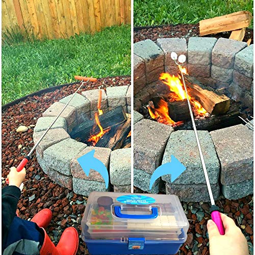 SUMPRI Smores Caddy -TWO FOLDING TRAYS Smore storage Box Does NOT...