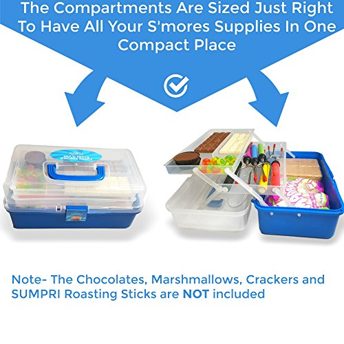 SUMPRI Smores Caddy -TWO FOLDING TRAYS Smore storage Box Does NOT...