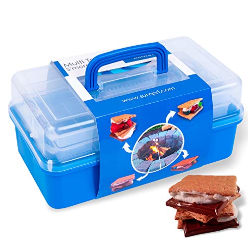 SUMPRI Smores Caddy -TWO FOLDING TRAYS Smore storage Box Does NOT...