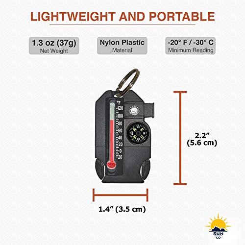 Sun Company Outsider - 4-in-1 Survival Multi-Tool | Compass, Therm...