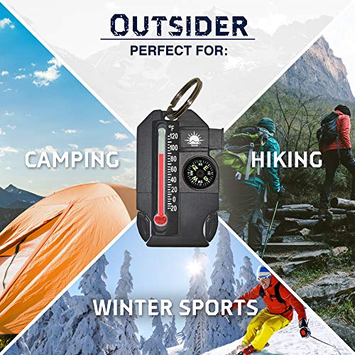 Sun Company Outsider - 4-in-1 Survival Multi-Tool | Compass, Therm...