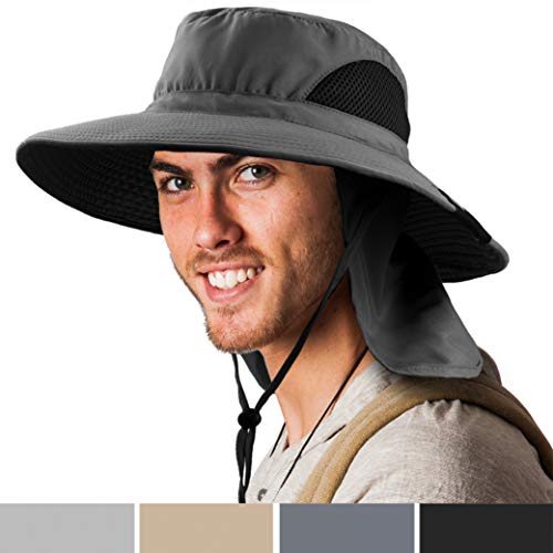SUN CUBE Boonie Hat with Neck Cover Flap, Wide Brim | Outdoor Fish...