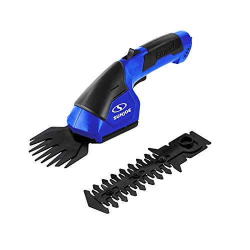 Sun Joe HJ604C-SJB Cordless 2-in-1 Grass Shear, Hedge Trimmer, Dar...
