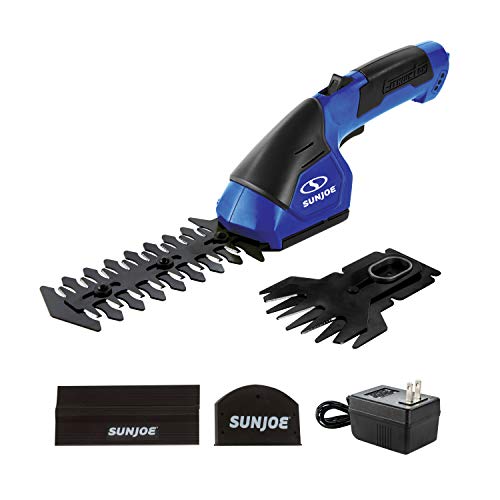 Sun Joe HJ604C-SJB Cordless 2-in-1 Grass Shear, Hedge Trimmer, Dar...