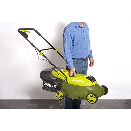 Sun Joe MJ401C-PRO 14-Inch 28-Volt Cordless Push Lawn Mower, w/Rea...