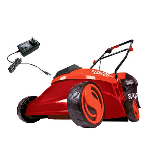 Sun Joe MJ401C-XR-RED 14-Inch 28V 5 Ah Cordless Lawn Mower w/Brush...