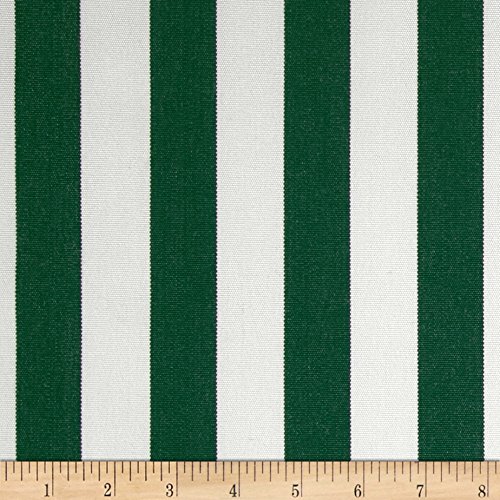 Sunbrella Outdoor Canvas Mason Stripe Fabric, Forest Green