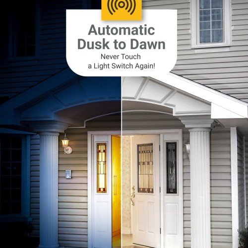 Sunco 6 Pack B11 Candelabra LED Light Bulbs, E12, Dusk to Dawn, 5W=40W