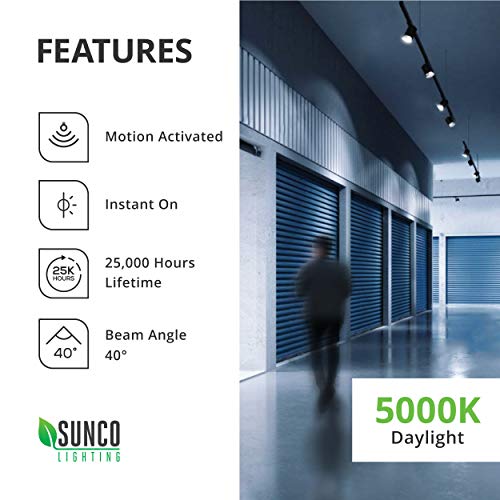 Sunco Lighting 4 Pack PAR38 LED Light Bulb with Motion Sensor, 13W...