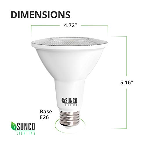 Sunco Lighting 4 Pack PAR38 LED Light Bulb with Motion Sensor, 13W...