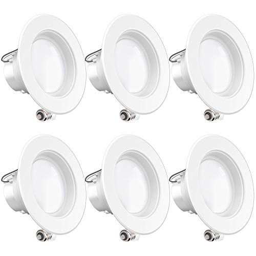 Sunco Lighting 6 Pack 4 Inch LED Recessed Downlight, Baffle Trim, ...