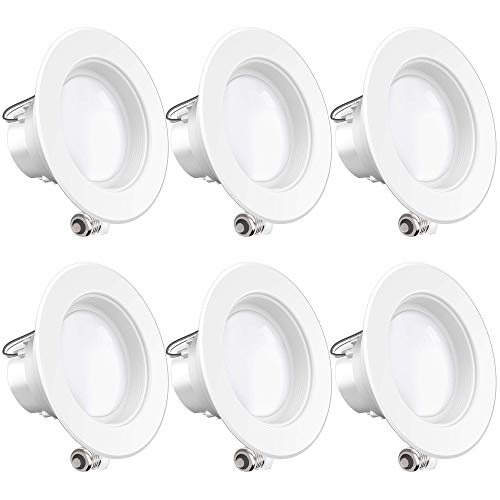 Sunco Lighting 6 Pack 4 Inch LED Recessed Downlight, Baffle Trim, ...