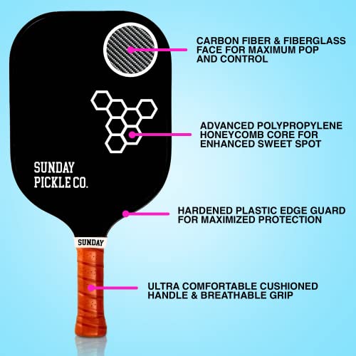 Sunday Pickle Co. Stylish Premium Pickleball Paddle Racket - Durab...
