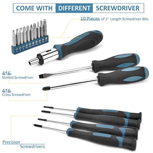 Sundpey Home Tool Kit 148-Pcs - Household Basic Complete Hand Repa...