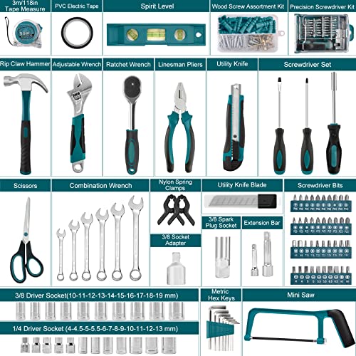 Sundpey Household Tool Kit 257-PCs - Home Auto Repair Tool Set Com...