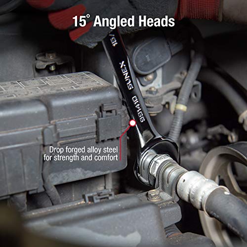 Sunex 9914A 14 Piece Angle Head SAE Wrench Set FULL POLISH CRV