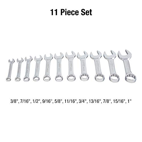 Sunex 9930 SAE Stubby Combination Wrench Set, 3/8-Inch - 15/15-Inc...