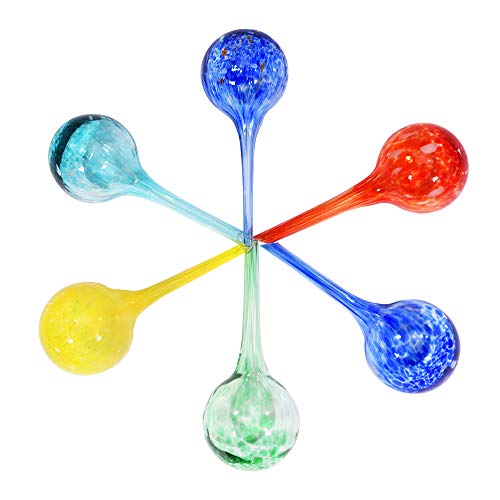 Sungmor Glass Watering Globes - 6PC Pack, Small, 6 x 15CM, 150ML V...