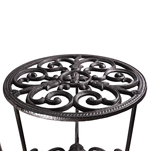 Sungmor Heavy Duty Cast Iron Potted Plant Stand,19.3-Inch 1 Tier M...