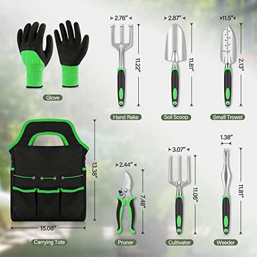 sungwoo Garden Tool Set 8 Piece, Heavy Duty and Lightweight Alumin...
