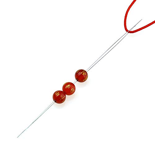 6 Pieces Big Eye Beading Needles with Needle Bottle 2.2 inch, 3 i...