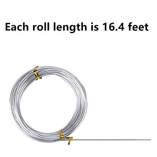 Sunmns 6 Rolls Silver Aluminum Wire, DIY Craft Art Wire, Soft and ...