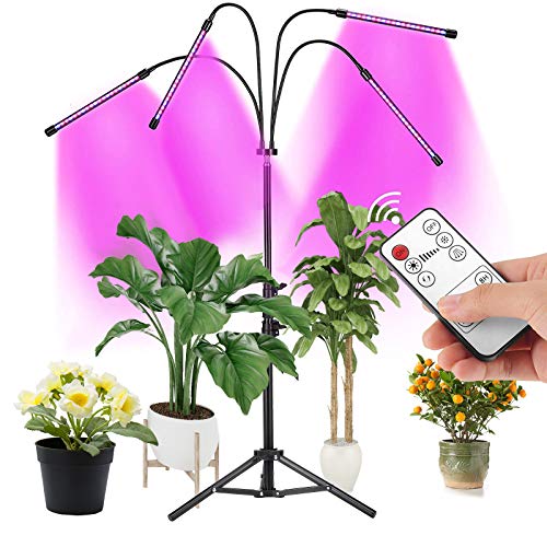 Grow Lights for Indoor Plants, LED Grow Lights with Stand, 4 Head ...