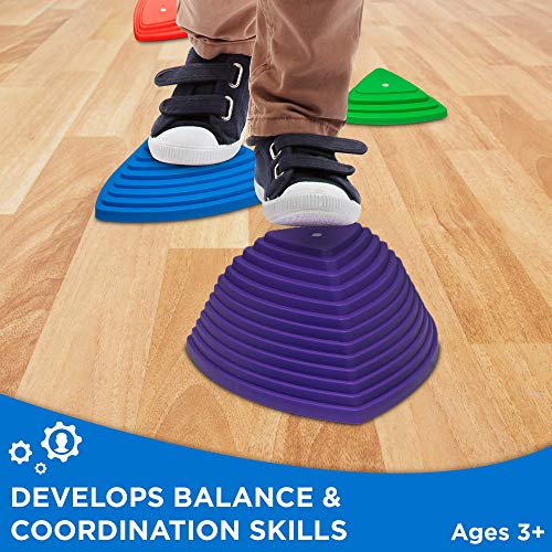 Sunny & Fun 11pc Balance Stepping Stones Obstacle Course for Kids ...