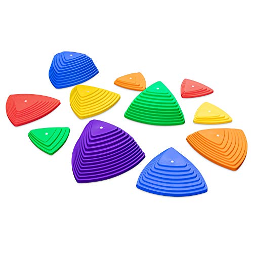 Sunny & Fun 11pc Balance Stepping Stones Obstacle Course for Kids ...