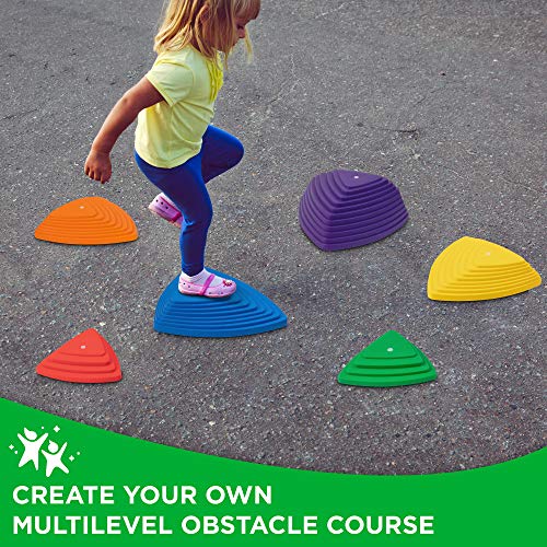 Sunny & Fun 15pc Balance Stepping Stones Obstacle Course for Kids ...