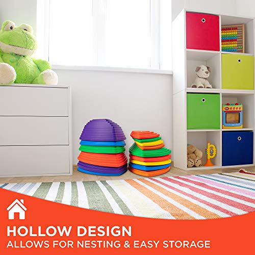 Sunny & Fun 15pc Balance Stepping Stones Obstacle Course for Kids ...