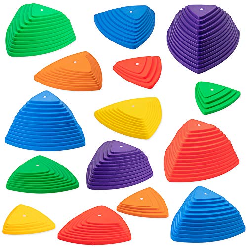 Sunny & Fun 15pc Balance Stepping Stones Obstacle Course for Kids ...