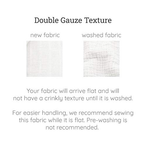 5 Yards Double Gauze Fabric - Premium 100% Cotton Muslin Fabric - ...