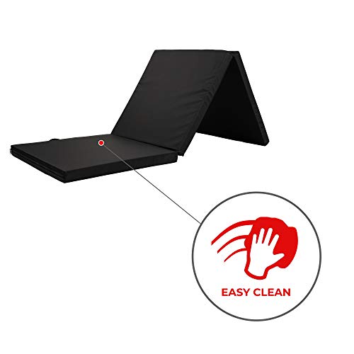 Sunny Health & Fitness Folding Gymnastics Tumbling Mat - Extra Thi...