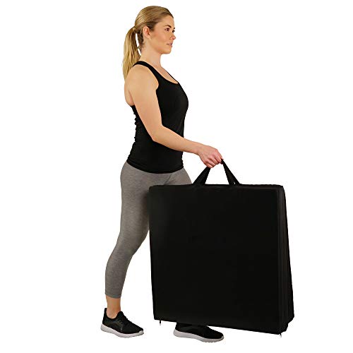 Sunny Health & Fitness Folding Gymnastics Tumbling Mat - Extra Thi...