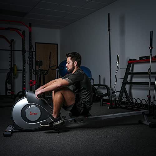 Sunny Health & Fitness Magnetic Rowing Machine Rower with LCD Moni...